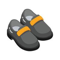 A 2d icon showing student shoes, easy to edit vector