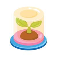 A 2d icon showing plant design in modern way vector
