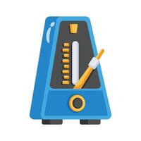 Check out this 2d icon showing rhythmic metronome device vector