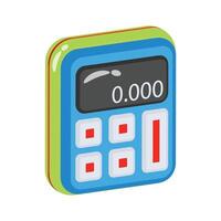 An amazing 2d icon representing a digital calculator vector
