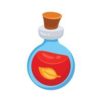 Get this 2d icon representing eco experiment flask vector