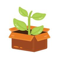A 2d style icon of box gardening, easy to edit design vector