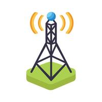 Check out this 2d icon of signal tower vector