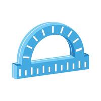 A 2d style icon of precise protractor is ready for premium use vector