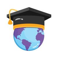A captivating 2d icon representing global education initiative vector