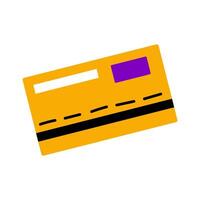 Bright orange credit card with contrasting features and minimal design for online shopping and transactions vector