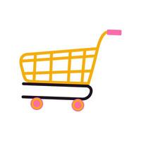 Shopping cart design on a white background showcasing modern and vibrant colors for digital and print media vector
