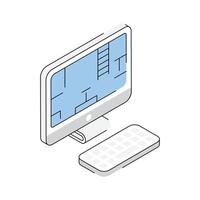 Get a glimpse of this isometric architectural design icon vector
