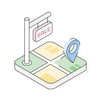 Have a look at this isometric land location icon vector