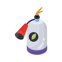 An amazing 2d style icon of fire extinguisher vector