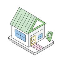 Check out this isometric icon of home location vector