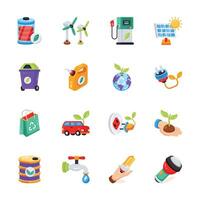 Latest Collection of Eco Practices 3D Icons vector