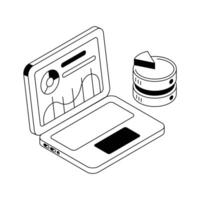 A captivating isometric icon for online infographics display. vector