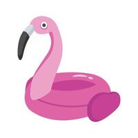 Trendy 2d icon of inflatable flamingo floating vector