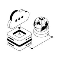 Check out this web cloud isometric icon. vector