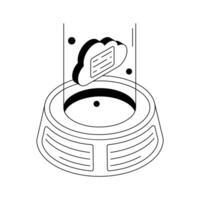 Trendy isometric icon showing futuristic cloud hologram effect. vector