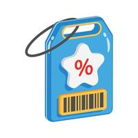 A captivating 2d icon showing sale tag offer vector