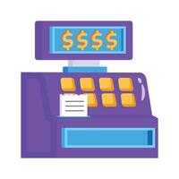Easy to edit 2d style icon of cash register vector