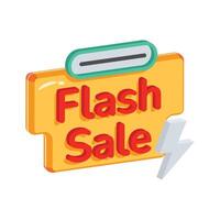A captivating 2d icon of flash sale text vector