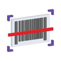 Easy to edit 2d icon showing barcode scan vector