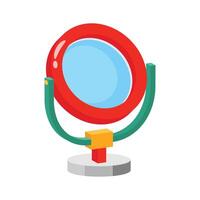 Check out this 2d icon of tabletop vanity mirror vector