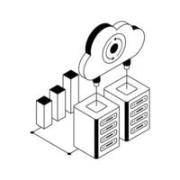 Get a glimpse of this cloud backup isometric icon. vector