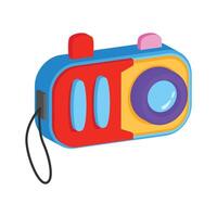 An editable 2d icon showing classic camera vector