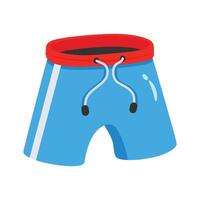 A customizable 2d icon of summer beach shorts vector