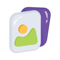 Well crafted 2d icon of polaroid summer pictures stack vector
