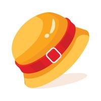 A customizable 2d icon of cool bucket hat vector