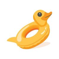 Get this 2d style icon of inflatable duck vector