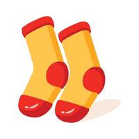 Easy to edit 2d icon of summer socks vector