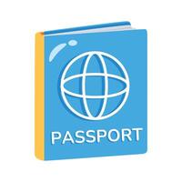 An editable 2d icon of opened passport vector