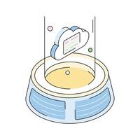 Trendy isometric icon showing futuristic cloud hologram effect vector