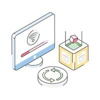 A visually engaging icon of internet backup system vector