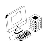 Well crafted isometric icon for advanced data server use. vector