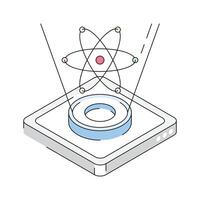 An isometric icon showcasing modern data science concept vector
