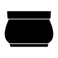 Plastic pot icon. Simple illustration of plastic pot icon for web design isolated on white background. vector