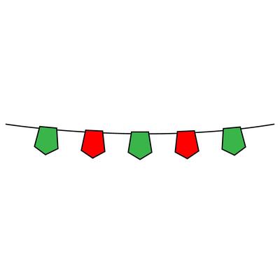 Christmas garland. illustration on a white background. Holiday decorations.