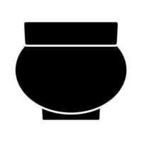 Plastic pot icon. Simple illustration of plastic pot icon for web vector