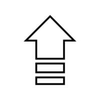 Up arrow icon isolated on white background for your web and mobile app design, Up arrow logo concept vector