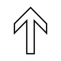 Arrow web icon. Black illustration isolated on white background for graphic and web design. Up sign or simbol. vector