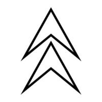Arrow icon. Black illustration isolated on white background for graphic and web design. vector