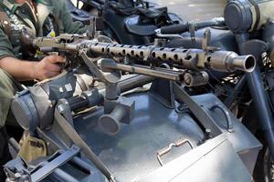 Machine gun and motorcycle of the Wehrmacht from the Second World War photo