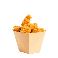 A paper container filled with fried chicken png