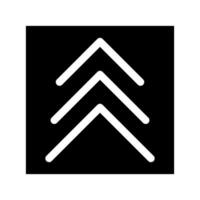 Arrow up solid icon. Pointer direction. illustration isolated on white. vector