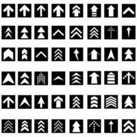 Up arrow web icon set. scroll illustration sign collection. Direction symbol or logo. Collection of arrows linear icons. vector