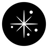 Compass black icon. Flat illustration of compass black icon for web vector