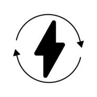 Lightning icon. Power sign. Lightning symbol. illustration. vector