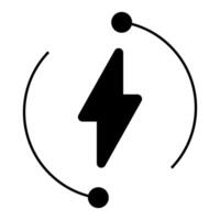 Lightning icon on white background. illustration. Eps 10. vector